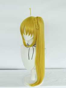 Peluca sintética cosplay largo recto con tupe - Amarillo - Ver 4