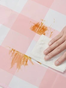 WHICHLIFE 1pc Plaid Print Outdoor Picnic Mat, Modern Geometric Pattern Polyester Picnic Blanket For Outdoor - Pink - View 2