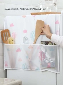 Hot-air Balloon Print Refrigerator Dust Cover - Multicolor - View 2