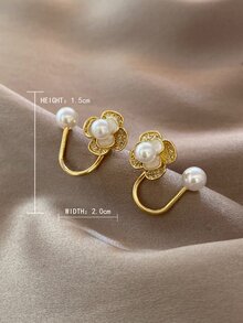 Faux Pearl Decor Earrings - Multicolor - View 3