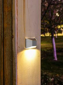 1 件 4 LED 不锈钢太阳能灯笼，现代壁挂式户外太阳能灯笼，适用于户外、小路、庭院、露台的户外花园照明 - 黃色 - 查看 1