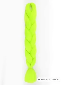 Synthetic Fluffy Braiding Hair Fluorescent Green Fashion Jumbo Braid Hair For Women Prestretched Braiding Hair