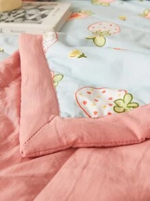 1 chiếc chăn hoa văn dâu tây, ga trải giường bằng vải hiện đại cho mùa hè - Nhiều màu - Xem 6