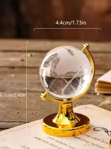 1pc Plastic Decoration Object, Globe Design Decoration Craft For Home Best Gifts Birthday Graduation