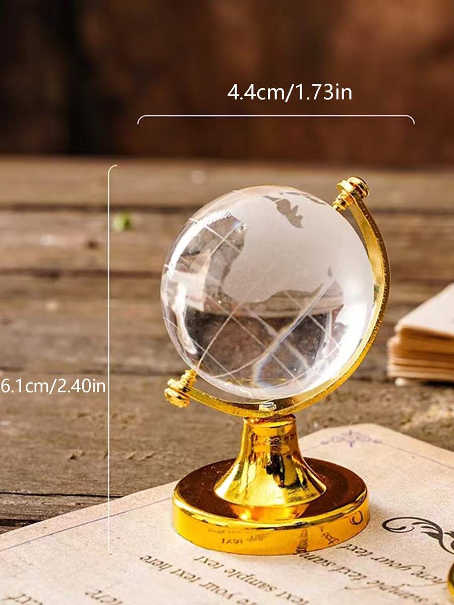 1pc Plastic Decoration Object, Globe Design Decoration Craft For Home Best Gifts Birthday Graduation