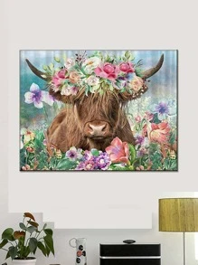 1 Bộ PMMA Tự Làm Tranh Gắn Đá Không Có Khung Gia Súc & Họa Tiết Hoa Tự Làm Kim Cương Unframed Tranh Cho Trang Trí Nhà, quà Tặng - Nhiều màu - Xem 1