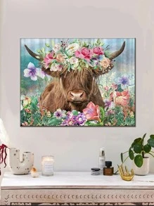 1 Bộ PMMA Tự Làm Tranh Gắn Đá Không Có Khung Gia Súc & Họa Tiết Hoa Tự Làm Kim Cương Unframed Tranh Cho Trang Trí Nhà, quà Tặng - Nhiều màu - Xem 2