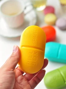 Viên Nang Hình Viên Thuốc Hộp Bảo Quản Nhựa Hiện Đại Chữ Chi Tiết Hộp Đựng Thuốc Cho Hộ Gia Đình - Nhiều màu - Xem 3