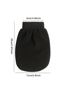 1pc Double-sided Exfoliating Bath Glove - Black - View 5