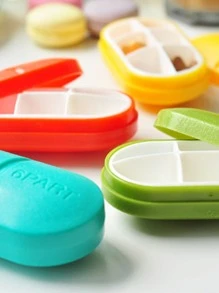 Viên Nang Hình Viên Thuốc Hộp Bảo Quản Nhựa Hiện Đại Chữ Chi Tiết Hộp Đựng Thuốc Cho Hộ Gia Đình - Nhiều màu - Xem 5