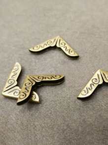 20入組金屬書角封面，復古不銹鋼書本保護套，適用於學校 - 金色 - 查看 6