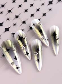 FULL BEAUTY 2 tờ Nhãn dán móng tay họa tiết ngôi sao - Nhiều màu - Xem 7