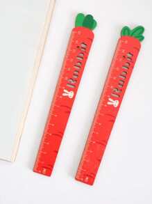 1支胡萝卜形状直尺，创意胡萝卜造型直尺，适用于办公室、学校等场所。 - 彩色 - 查看 4