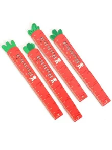 1支胡萝卜形状直尺，创意胡萝卜造型直尺，适用于办公室、学校等场所。 - 彩色 - 查看 5