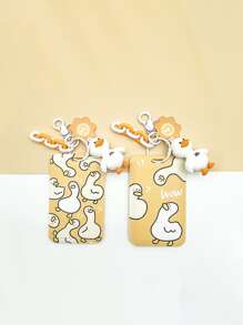 1/2 件可爱小鸭防丢失卡夹，学校用品，返校