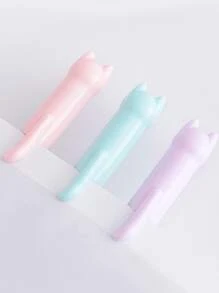 6支卡通貓設計中性筆，創意動物設計塑料中性筆書寫用