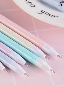 6支卡通貓設計中性筆，創意動物設計塑料中性筆書寫用