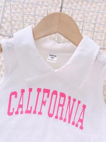 Bộ thời trang bé gái Xếp li Lá thư Giải trí - Nhiều màu - Xem 3