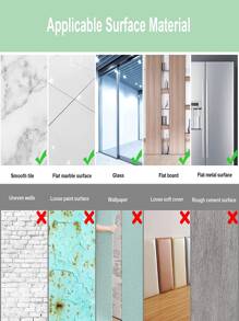 1 pieza Pegatina de espejo acrílico de 20*30cm para decoración del hogar (autoadhesiva, para dormitorio, baño, etc., no es un espejo real) Mejor regalo - Plateado - Ver 8