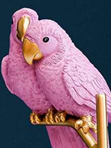 1pc Polyresin Decoration Object, Bird Design Decoration Craft For Home - Multicolor - View 4