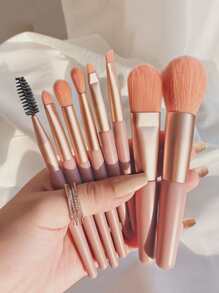 8 piezas Juego de brochas de maquillaje con bolsa de almacenamiento Mini viaje sombra de ojos base maquillaje polvo rubor labios corrector rubor herramientas cosméticas, Juego de brochas, Juego de brochas de maquillaje, Juego de maquillaje completo, Juego de brochas de maquillaje, Kit de maquillaje completo, Juego de brochas, Juego de brochas de maquillaje, Juego de regalo de maquillaje - Rosa - Ver 4