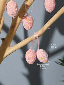 12 Cái/bộ 3 X 4Cm PS Treo Tường Hiện Đại Trứng Phục Sinh Charm Treo Trang Trí Cho Gia Đình - Nhiều màu - Xem 4