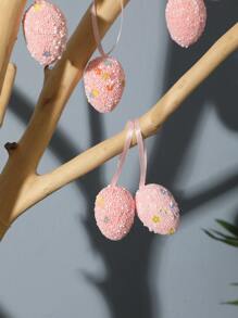 12 Cái/bộ 3 X 4Cm PS Treo Tường Hiện Đại Trứng Phục Sinh Charm Treo Trang Trí Cho Gia Đình - Nhiều màu - Xem 5