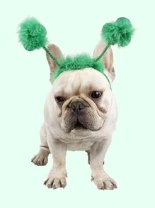 ABLAZE ZAI 1入組貓狗四葉草裝飾寵物頭飾四季皆宜