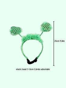 ABLAZE ZAI 1入組貓狗四葉草裝飾寵物頭飾四季皆宜