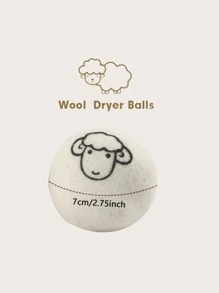 2pcs Sheep Print Laundry Ball - Black and White - View 2