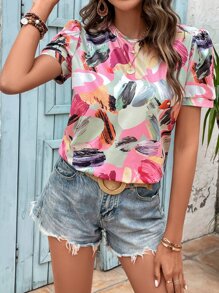 SHEIN Clasi Áo thun nữ Tất cả trên in Giải trí - Nhiều màu - Xem 1