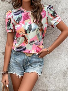 SHEIN Clasi Áo thun nữ Tất cả trên in Giải trí - Nhiều màu - Xem 4