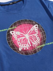 Creative Krystal Honohan Guys Butterfly Graphic Tee - Blue - View 3