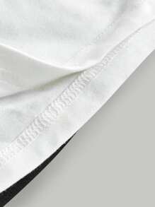 SHEIN MOD Butterfly Print Tie Backless Halter Top - Black and White - View 4