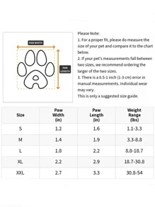 4入組防滑字母圖案寵物鞋子適用於貓和狗狗適用於下雨天
