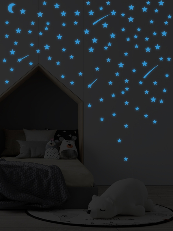 2pcs/Set PVC Wall Sticker, Modern Dot Pattern Glow In The Dark Wall Decal For Home Decor, Stickers, Wall Decal, Vinyl Decal For Home Decorations, Spring Decoration Items Refresh Your Home, Festival Decoration Stickers Gifts Birthday Graduation