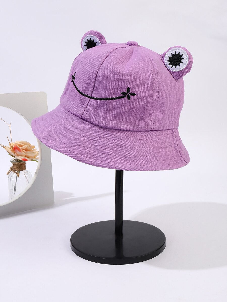 卡通青蛙設計漁夫帽 - 淡紫色 - 查看 1
