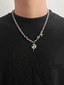 Colier cu pandantiv cu stea pentru bărbați - Argint - Vizualizare 6