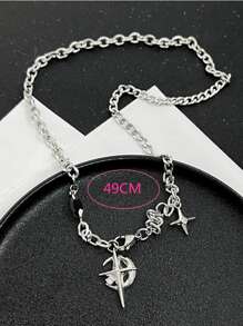 Colier cu pandantiv cu stea pentru bărbați - Argint - Vizualizare 8