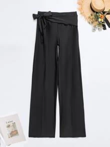 Swim Mulvari Quần dài bó sát phía trước mùa hè - màu đen - Xem 5