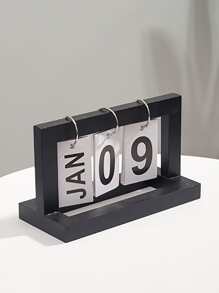 1 Lịch Gỗ Để Bàn, Lịch Gỗ Hiện Đại Cho Văn Phòng - màu đen - Xem 1