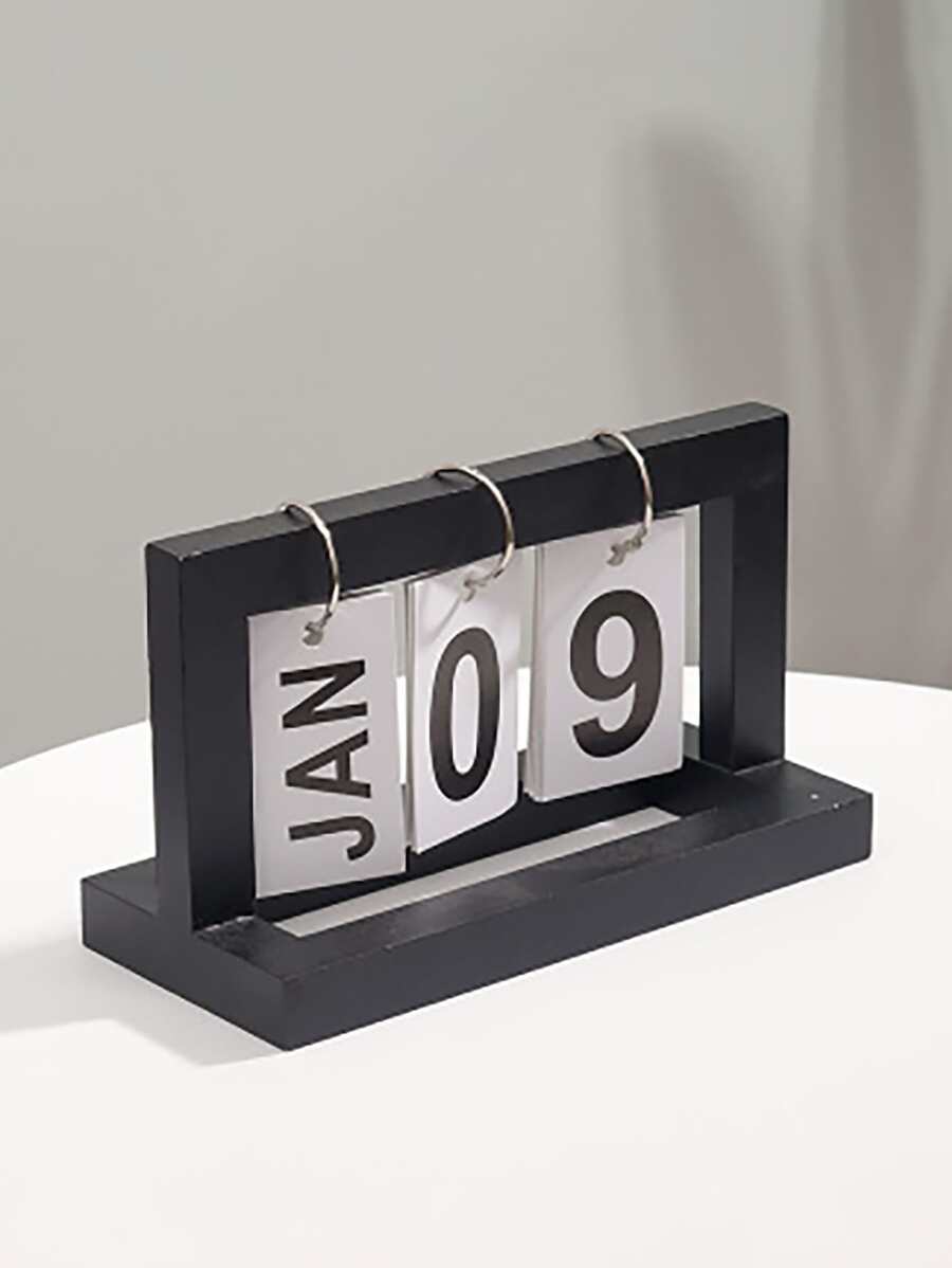 1 Lịch Gỗ Để Bàn, Lịch Gỗ Hiện Đại Cho Văn Phòng - màu đen - Xem 1