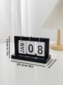 1 Lịch Gỗ Để Bàn, Lịch Gỗ Hiện Đại Cho Văn Phòng - màu đen - Xem 2