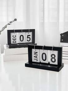 1 Lịch Gỗ Để Bàn, Lịch Gỗ Hiện Đại Cho Văn Phòng - màu đen - Xem 3