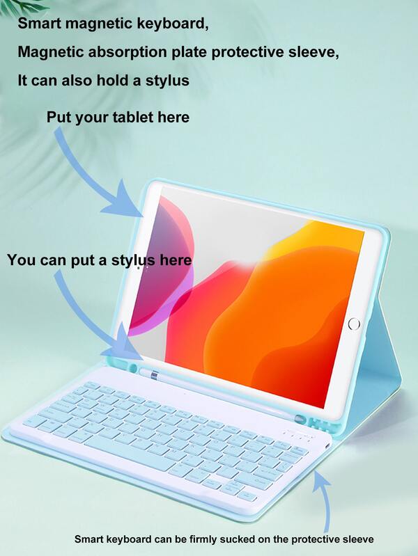 2pcs Wireless Keyboard & Case SHEIN USA