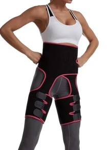 Waist Belt & Leg Sleeves Connected Protective Gear - Hot Pink - View 5