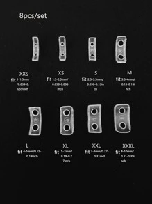 8 piezas soporte de anillo ajustable - transparente - Ver 2