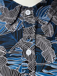 Áo sơ mi Nam Nút phía trước Thực vật Giải trí - Nhiều màu - Xem 5