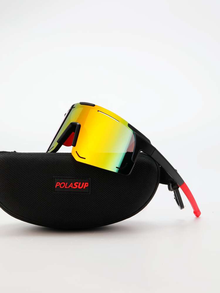 SUNGLASSES  9335 1 paire Lunettes De Cyclisme À Verres Teintés Croisé Design Sport - Multicolore - Voir 1
