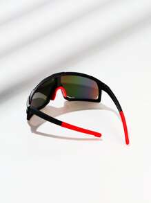 SUNGLASSES  9335 1副著色鏡片圍裹設計運動騎行眼鏡 - 彩色 - 查看 4
